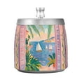 thumbnail image 7 of Yayeee Ashtray with Lid for Cigarette Smokeless Stainless Steel Home Ash Holder, Pink Seaside Boat, 7 of 7