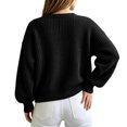 thumbnail image 5 of Wenini Women's Fall Solid Color Long Sleeve Knit Cardigan Sweater Outerwear Top Without Button, 5 of 6