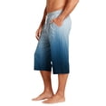 thumbnail image 5 of JoveMarine Men's Gradient Print Hawaiian Shorts with Drawstring, 7/8 Length Casual Shorts for Spring and Fall, Lightweight Beach Style Cyan M, 5 of 9