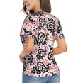 thumbnail image 3 of Vsdgher Black Snake Women Shirts V Neck Short Sleeve Tops T-Shirt Basic Tees, S to 3XLX-Large, 3 of 5