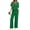 Green, variant on Lounge Sets for Women Casual 2 Piece Outfits Summer V Neck Short Sleeve Tops and Wide Leg Pants Pajamas Sets