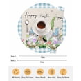 thumbnail image 6 of 15 Inch Round Placemats Set of 4, Easter Non Slip Heat Insulation PP Table Mats, Spring Gnomes Bunny Butterfly Duck Floral Plaid Washable Place Mats for Kitchen Dining Party Table Decor, 6 of 7