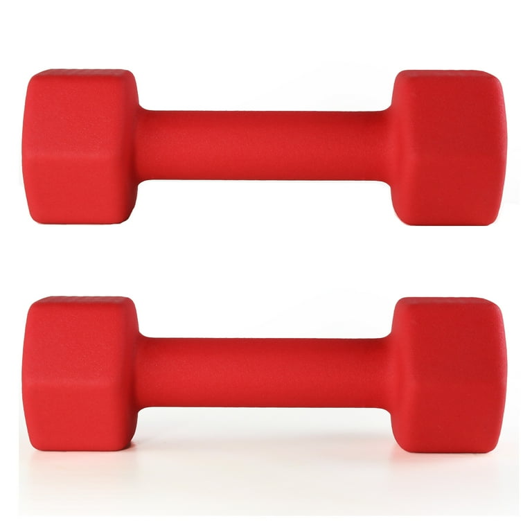 CAP Barbell 10lb Red Neoprene Dumbbell Pair
