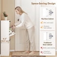 thumbnail image 4 of HOMCOM Shoe Cabinet with 2 Flip Drawers, Slim Shoe Storage Cabinet, White, 4 of 10