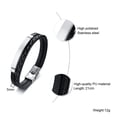 thumbnail image 4 of Pulsera trenzada Sunnimix Estilo occidental para hombres plata, 4 of 8