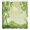 thumbnail image 3 of Ambesonne Green Leaf Shower Curtain, Japanese Tree Oriental, 69"Wx75"L, Lime Green and Pale Green, 3 of 3