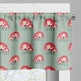 thumbnail image 5 of Ambesonne Floral Valance & Curtain, Abstract Flowers Striped, 55"x45", Dark Coral Pale Teal, 5 of 7