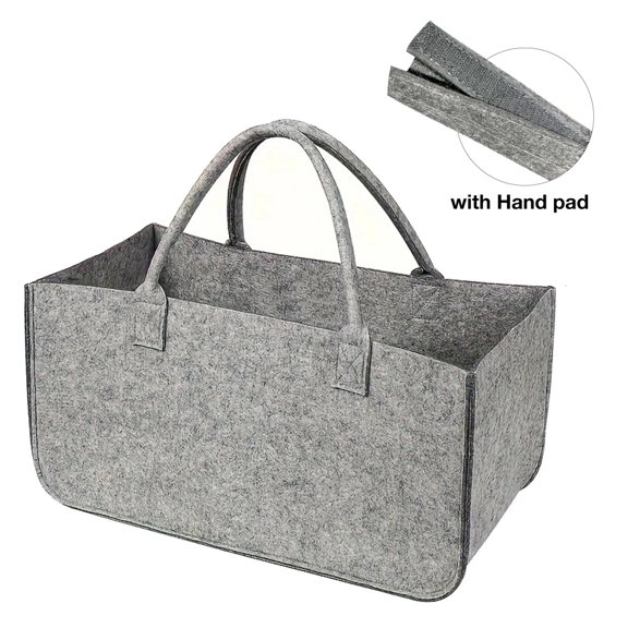 Firewood Carrier Log Tote Bag Fireplace Log Carrier Holders Woodpile Rack Fire Wood Carrying Felt Storage Bag Shopping Handbag