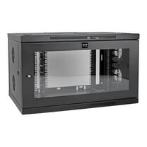 Eaton Tripp Lite Series SmartRack 9U Wallmount Rack Enclosure Wide Cable Management Acrylic Window - Rack enclosure cabinet - wall mountable - black - 9U - 19"