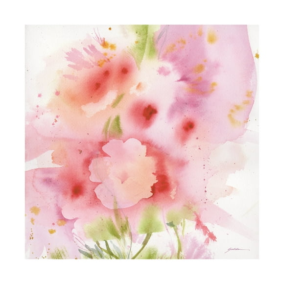 Canvas Wall Art - Sheila Golden 'Blush of Nature' Wall Art for Living Room, Bedroom, or Office Décor by Trademark Fine Art - 14 x 14 Inches