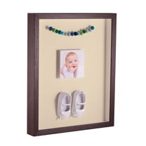 ArtToFrames 16x24 Inch Shadow Box Picture Frame, with a Verlinga Brown 1 Wide Shadowbox frame and Cream Mat Backing (4656)