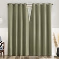 thumbnail image 6 of No. 918 Brandon 2-Piece Magnetic Closure Room Darkening  Grommet Top Curtain Panel, Sage Green, 54.0”W x 96"L, 6 of 9