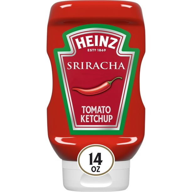 Heinz Sriracha Tomato Ketchup Blended with Sriracha Sauce, 14 oz Bottle