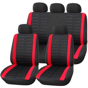 Universal Car Seat Covers Black Red Universal Car Seat Cover Set Front and Rear Seat Covers Interior Accessories Gadget