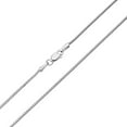 thumbnail image 2 of 14k White Solid Gold Franco Chain Necklace, 1.2mm, 18", 2 of 2