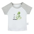 thumbnail image 2 of iDzn A is For Artichoke Funny T shirt For Baby, Newborn Babies T-shirts, Infant Cute Tops, 0-24M Kids Graphic Tees Clothing (Short Gray Raglan T-shirt, 18-24 Months), 2 of 5