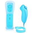 thumbnail image 1 of Lyyes Remote Controller For Wii Wii Remote And Nunchuck Controllers With Silicon Case And Strap For Wii And Wii U (Blue), 1 of 5