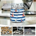 thumbnail image 6 of Yayeee Ashtray with Lid for Cigarette Smokeless Stainless Steel Home Ash Holder, Blue Sailboats, 6 of 7