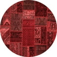 thumbnail image 1 of Ahgly Company Indoor Round Oriental Red Modern Area Rugs, 6' Round, 1 of 4