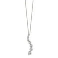 thumbnail image 3 of 925 Sterling Silver Cubic Zirconia Journey Necklace, 3 of 5