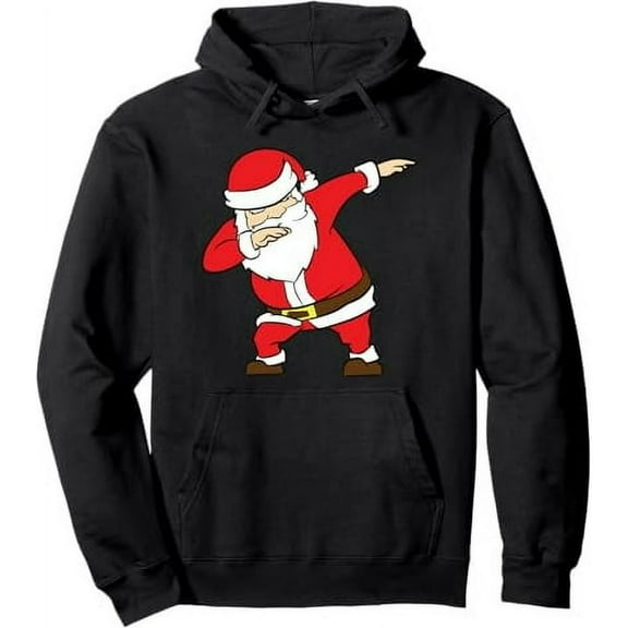 Dabbing Santa Christmas Santa Claus Christmas Pullover Hoodie, Unisex Hoodie Balck/3XL