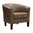 thumbnail image 1 of PRI Chaise d'Appoint en Simili Cuir Marron, 1 of 3