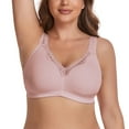 thumbnail image 3 of Women Full Coverage Non Padded Wirefree Plus Size Minimizer Cotton Bra 42D, 3 of 7