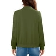 thumbnail image 6 of cocolona Fall Jackets Womens Zip Up Sweatshirts Tops Long Sleeve Casual Solid Color Jacket Coats with Pockets Winter Outfits, 6 of 8