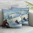 thumbnail image 3 of Orinice Snow Graphic Decorative Throw Pillow Cover Winter Cushion Pillow Case for Home Couch Living Room Bed Sofa - 1PC 20x20in, 3 of 5