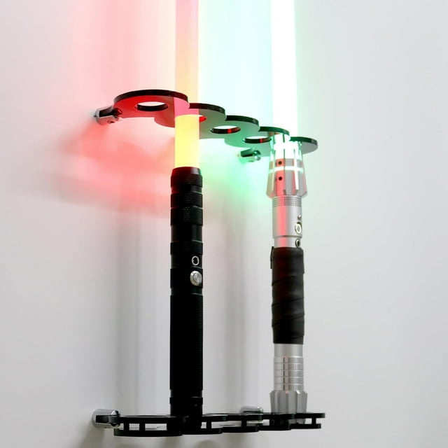 HHUXIUE Lightsaber Display Stand - Vertical Acrylic Holder - 5 Holes - Black
