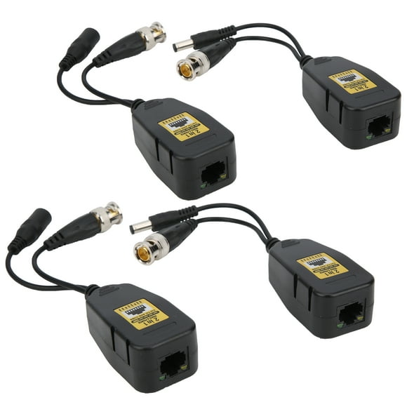 HD Video Transmitter, 4Pcs Video Balun Transceiver, Professional For Anti Thunder Surge Protection Portable Durable
