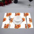 thumbnail image 2 of EREHome Thanksgiving Turkey Placemat Plate Holder Set of 4, Table Mats Protector 12x18 inch, 2 of 5