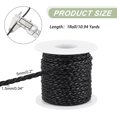 thumbnail image 2 of 10.94 Yards(10m) Leathers Cord 5mm Wide Black 3-Ply Flat Cord Rope Lace Folded Bolo String PU Leathers Strap with Spool for DIY Necklace Jewelry Crafts DIY, 2 of 7