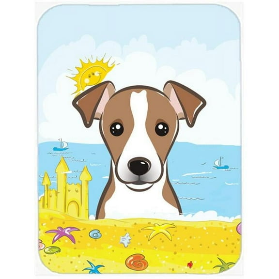 Jack Russell Terrier Summer Beach Mouse Pad, Hot Pad or Trivet