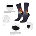 thumbnail image 3 of Yiaed Red And Blue Fire Dragon C Print Great elasticity Crew Socks Sports socks for Men and Women, 3 of 5