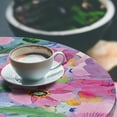 thumbnail image 3 of Ambesonne Floral Fitted Round Tablecloth, Poppies Rustic Watercolor, 36"- 40" Diameter, Pastel Pink and Persian Blue, 3 of 5