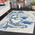 thumbnail image 2 of SAFAVIEH Rodeo Mario Abstract Wool Area Rug, Ivory/Navy, 5' x 8', 2 of 7
