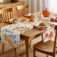 thumbnail image 5 of Table Runner Dresser Scarves 36 Inch Long,Thanksgiving Fall Maple Leaf Pumpkin Linen Dining Table Runners Autumn Plant Wood Board Tabletop Scarf for Wedding Holiday Party Kitchen, 5 of 9
