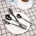 thumbnail image 3 of Flatware Set – Black Stainless Steel 2-Pack 30-Piece – Silverware Cutlery – Forks & Spoons – Kitchen & Dining Tableware – Black, 3 of 9