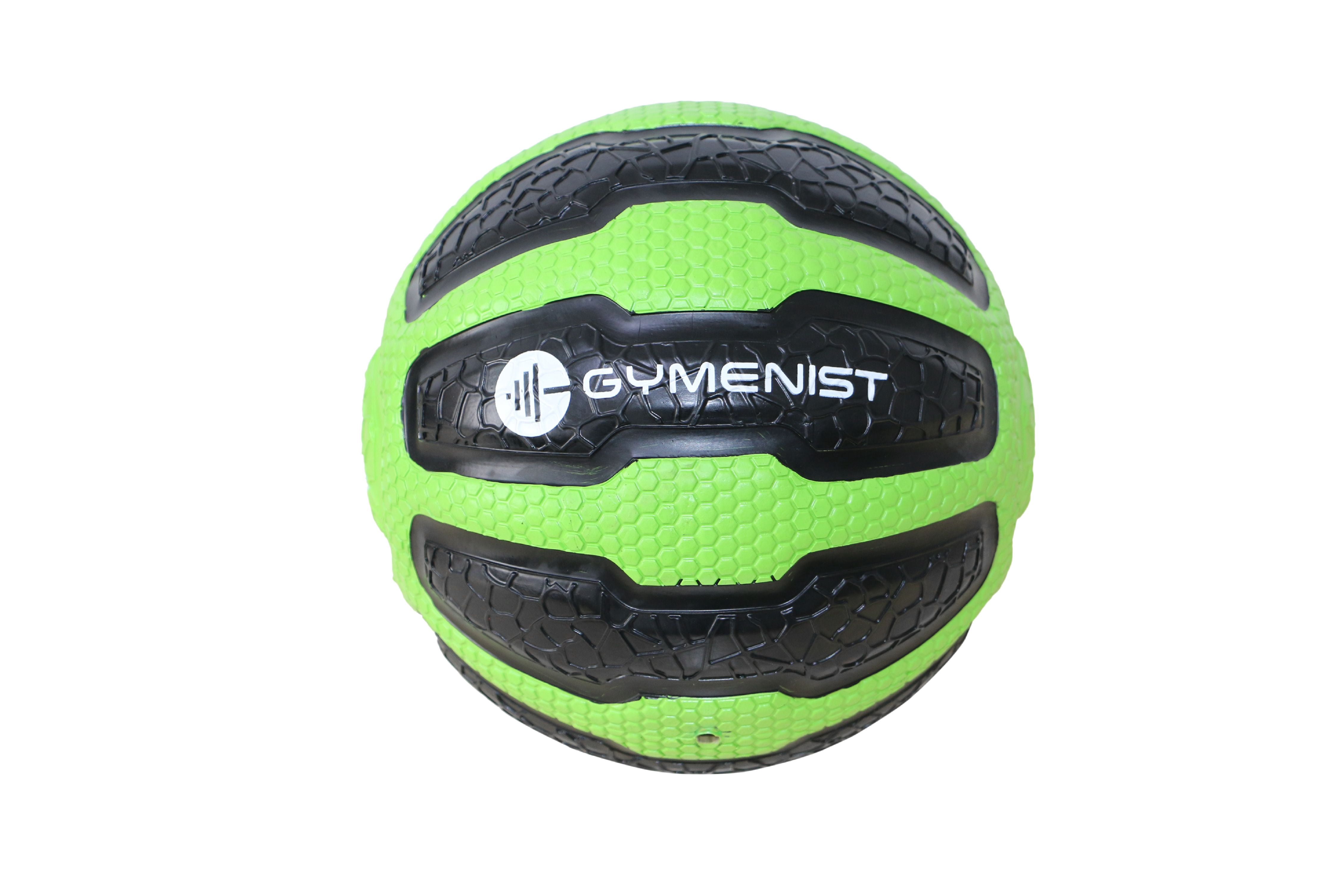 GYMENIST Rubber Medicine Ball with Textured Grip, Available in 9 Sizes, 2-20 LB, Weighted Fitness Balls,Improves Balance and Flexibility