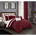 thumbnail image 2 of Chic Home Arlea 12-Piece Geometric Comforter Set, King, Berry, 2 of 2