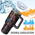 thumbnail image 2 of 1pc Cat 40oz Tumbler with Straw & Handle - Insulated Stainless Steel Cup | Holiday Gift for Man Women (Christmas, Valentine's, Birthday), 2 of 5