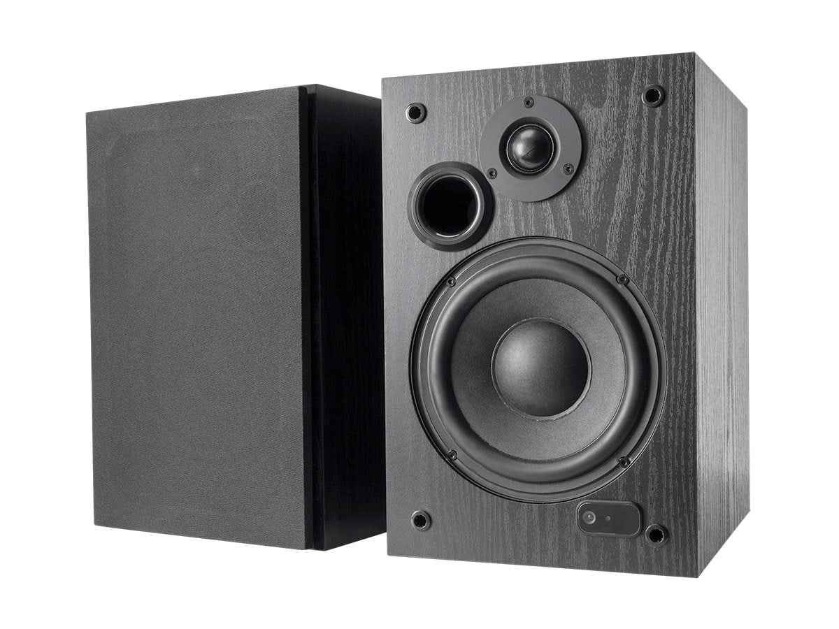 monoprice retro bookshelf speakers