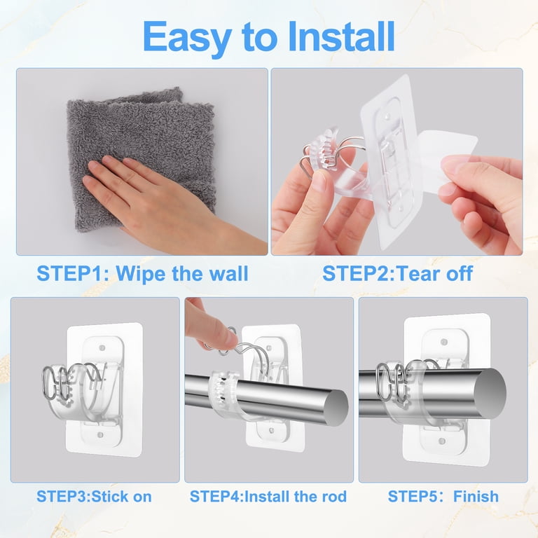 Armscye 10-Pack No-Drill Curtain Rod Brackets photo 5