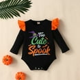 thumbnail image 4 of KONDYS Baby Girls Outfits Sets Halloween Theme Long Sleeve Romper Dress 3 Piece Set Casual Party Wear For 1-12 Months Comfortable Elastic Waist Breathable Soft Baby Set Outfits 3-6 Months, 4 of 8