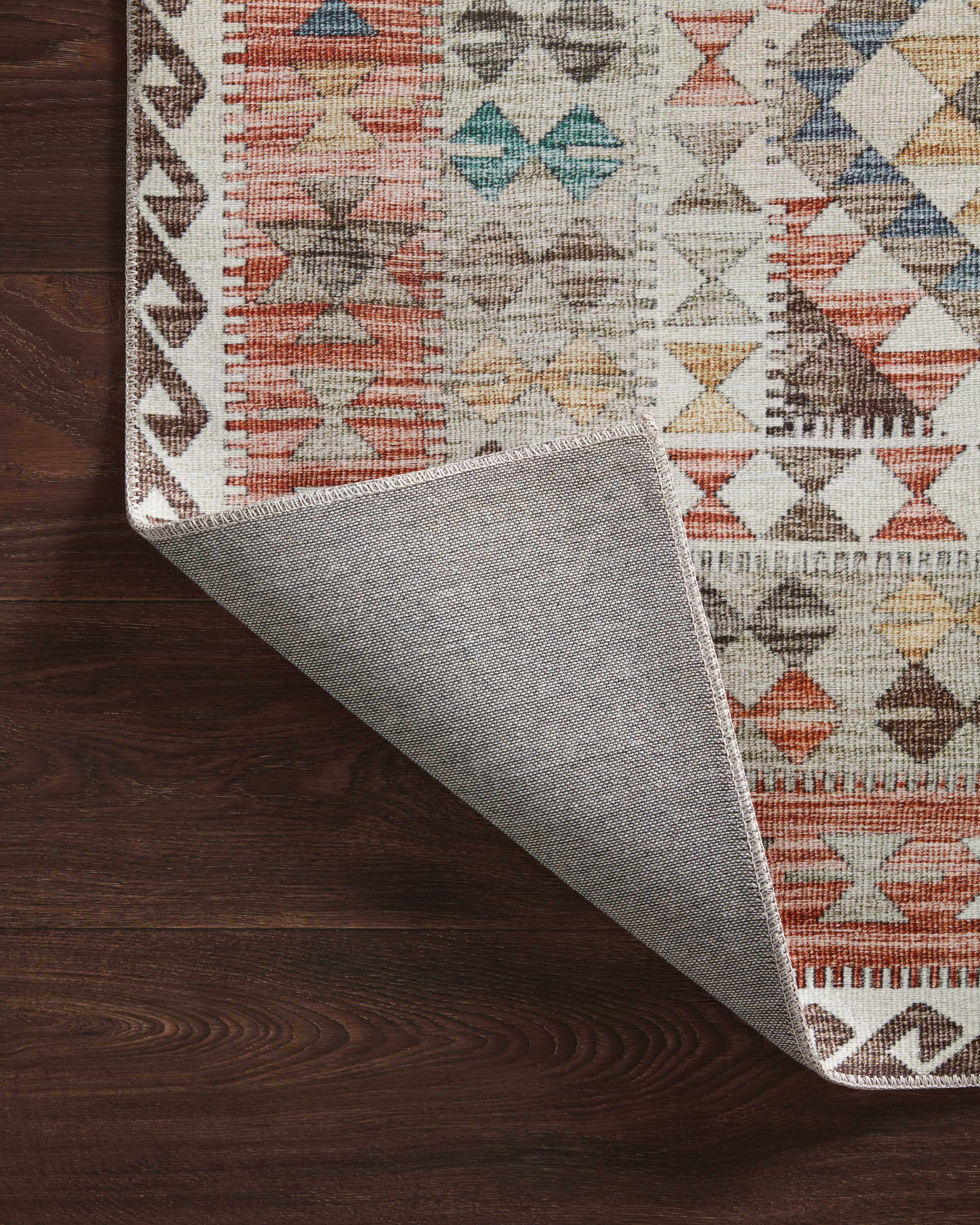 Turkish & Persian Kilim-Style Zion Ivory, Multi 18" x 18" Sample Area Rug