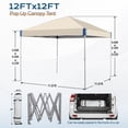 thumbnail image 6 of Aoodor 12'x12' Pop-Up Canopy Tent with Roller Bag, Outdoor Portable Instant Shade, 6 of 13