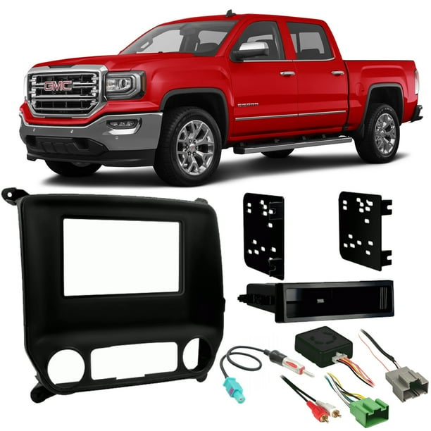 GMC Sierra 20152017 Single or Double DIN Stereo Install Dash Kit w/ 4.2" Radio