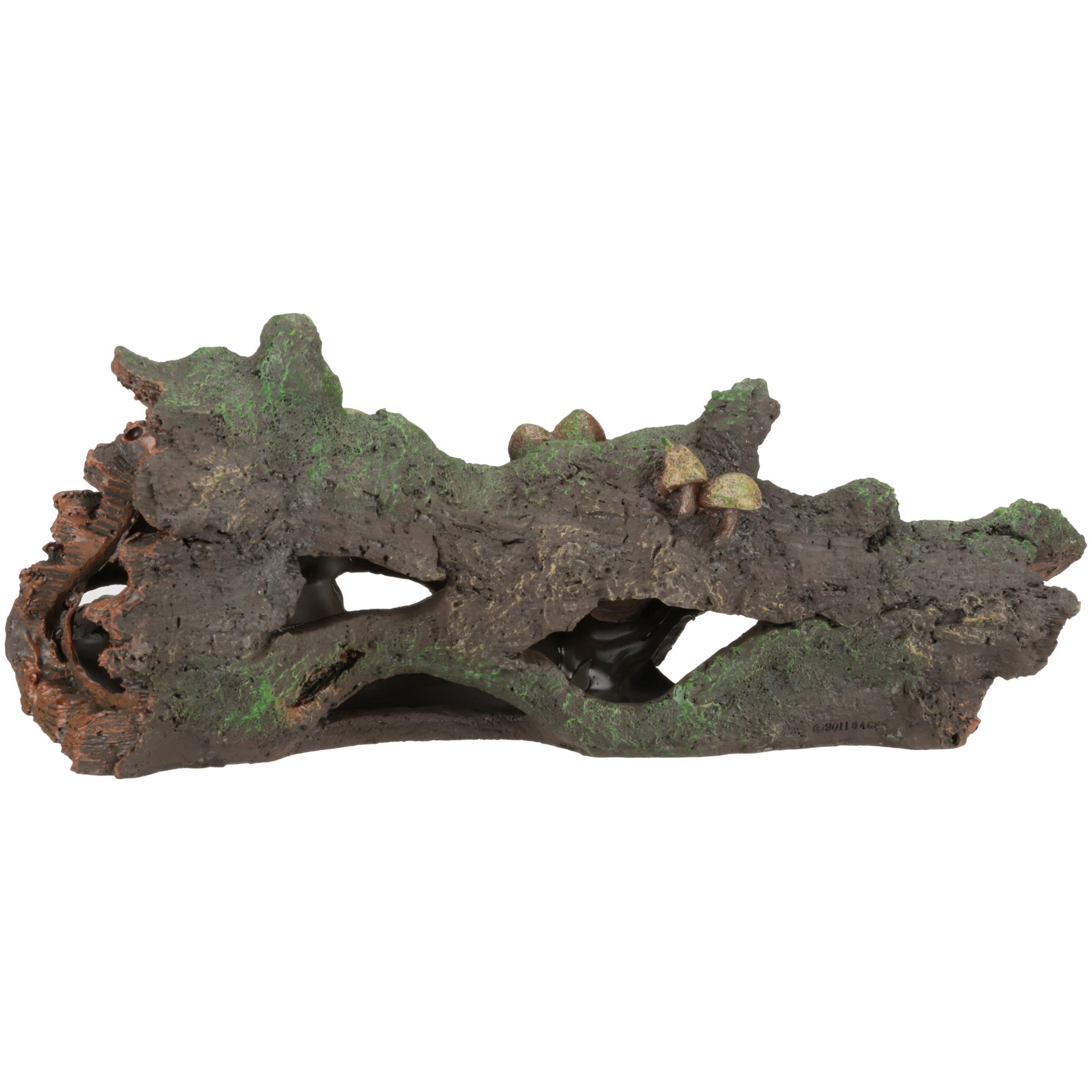 Marina Hollow Log Aquarium Ornament with Moss Cover