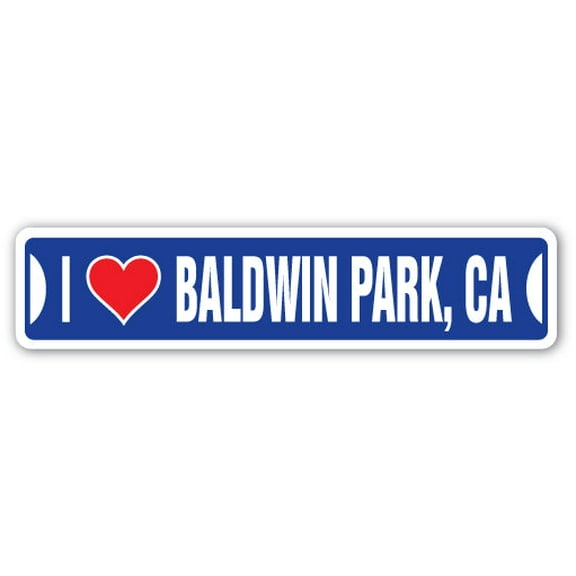 SignMission SSIL-Baldwin Park Ca Street Sign - I Love Baldwin Park, California